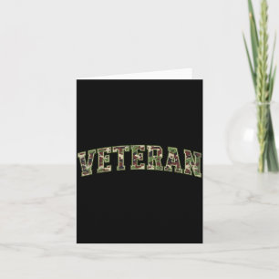 Carte Vétéran de camouflage Texte universitaire Fête des