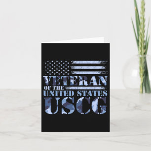 Carte Vétéran Des États-Unis Uscg Camo America Fla