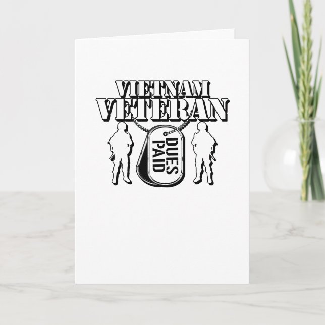 Carte Vétéran du Vietnam - droits payés les soldats (Devant)