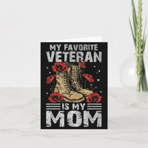 Carte Vétéran préféré est maman fete des meres patriotiq
