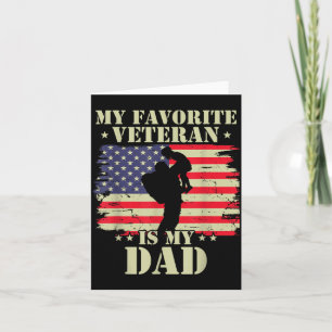 Carte Vétéran préféré est papa Armée Jour des vétérans d