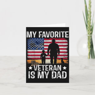 Carte Vétéran préféré est Papa Drapeau Américain Militai