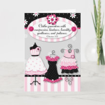 Vêtez-vous… "carte d'encouragement d'écriture