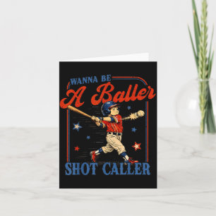 Carte Veut être un gamin de baseball vintage appelant de