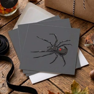 Carte Veuve noire Araignée Dessin Original Art 