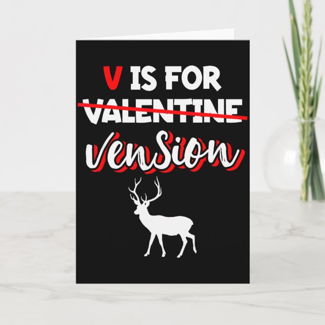Carte Viande de cerf _ Chasseur de la Saint-Valentin Cha (Devant)