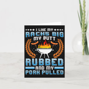 Carte Viande Lover J'Aime Mes Racks Gros Porc Bbq