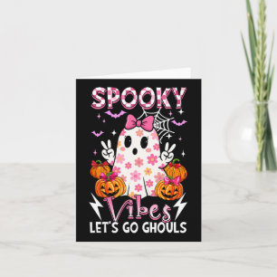 Carte Vibes amusantes éffrayantes Halloween Ghouls migno