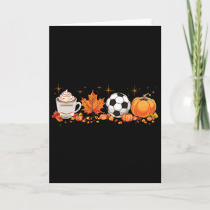 Carte Vibes d'automne Citrouille Soccer d'épices Hallowe