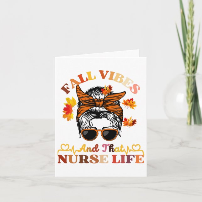 Carte Vibes d'automne et ce chignon désordonné de vie d' (Devant)