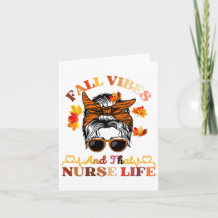 Carte Vibes d'automne et ce chignon désordonné de vie d'