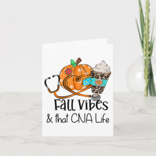 Carte Vibes d'automne et cette vie d'infirmière Cna Infi