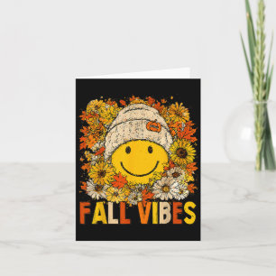 Carte Vibes d'automne Floral Thanksgiving Automne Feuill