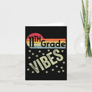 Carte Vibes de 11e année Chemise Rétro 80s Enseignant En