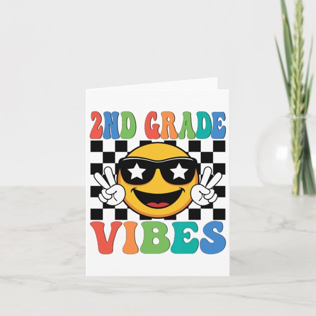 Carte Vibes de 2e année Professeur de deuxième année Gar (Devant)