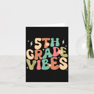 Carte Vibes de 5e année Groovy Retour à l'école