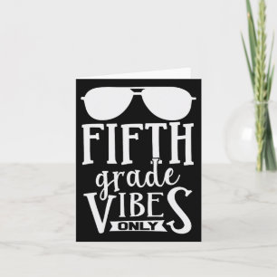 Carte Vibes De 5e Année Seulement Garçons Filles Retour