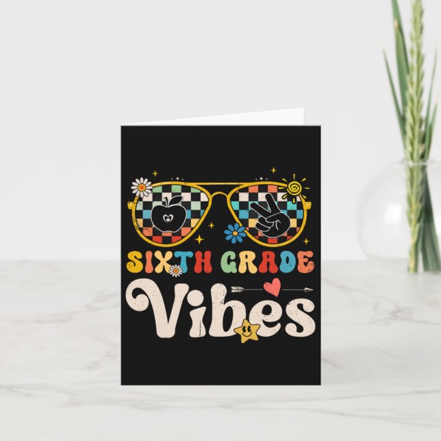 Carte Vibes de 6e année - Équipe de 6e année Rétro 1er j (Devant)