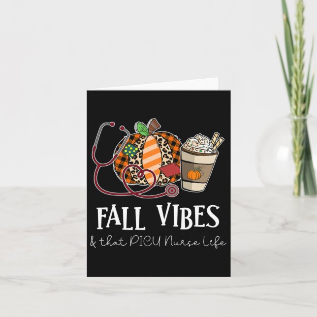 Carte Vibes de citrouille léopard d'automne et cette vie (Devant)