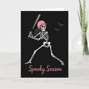 Carte Vibes de déguisement d'Halloween de squelettes Sof