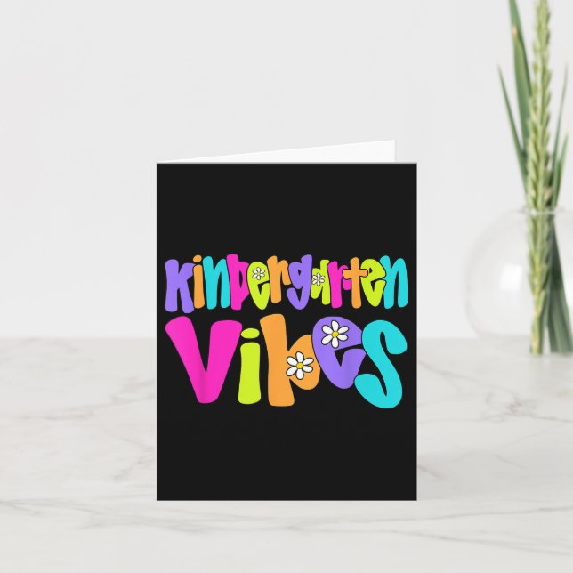 Carte Vibes De Jardin D'Enfants Enseignant Étudiant Drôl (Devant)