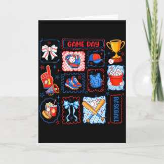 Carte Vibes de jour de match rétro coquette noeud papill