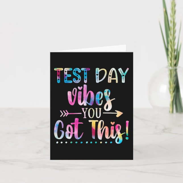 Carte Vibes De Jour Vous Avez Ce Professeur Cute Tie Dye (Devant)