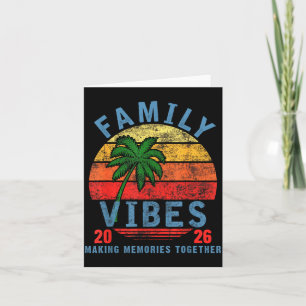 Carte Vibes de la famille 2026 Vacances de réunion de fa
