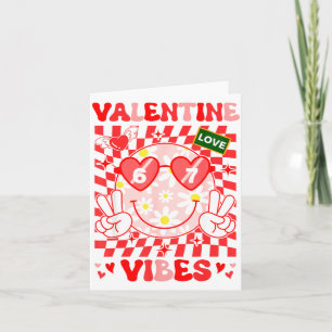 Carte Vibes de la Saint-Valentin Groovy Bonne Saint-Vale