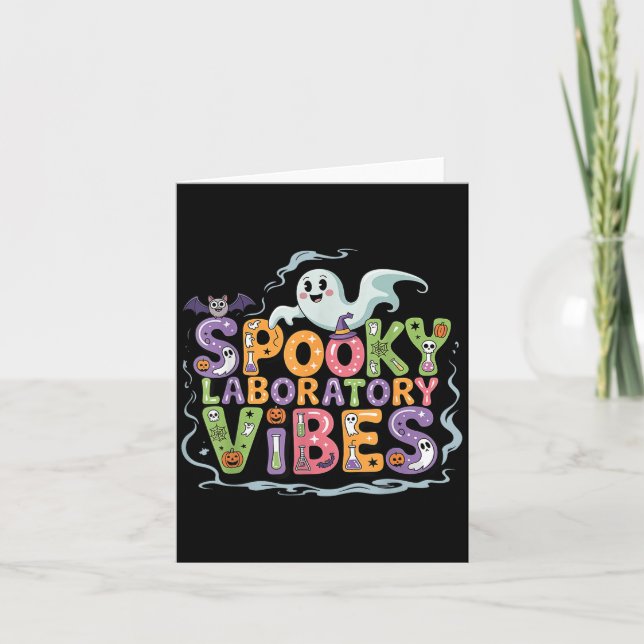Carte Vibes de laboratoire Soky Ghost Halloween Scientif (Devant)