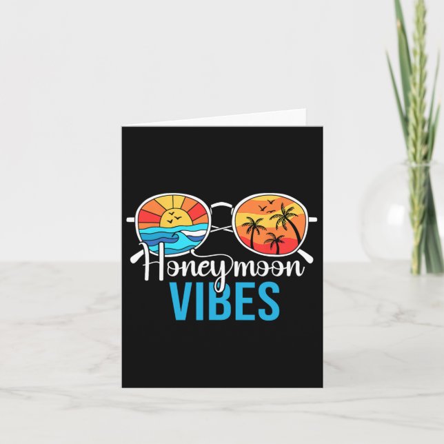 Carte Vibes de lune de miel Couples Vacances Mariage Mar (Devant)