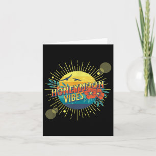 Carte Vibes de lune de miel rétro Nouvelle mariée Mariag