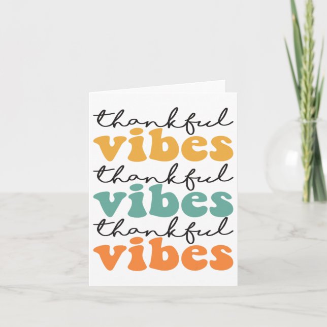 Carte Vibes de remerciement Professeur de Thanksgiving R (Devant)