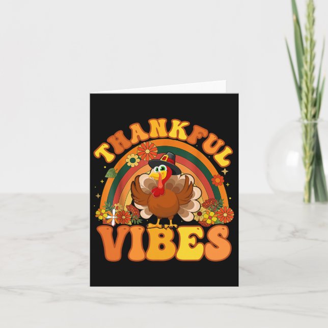 Carte Vibes de remerciement Super rétro Turquie Chute Th (Devant)