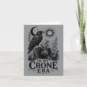 Carte Vibes de sorcière corbeau chaudron gothique sorciè