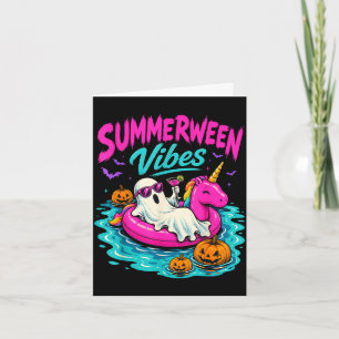 Carte Vibes de Summerween fantôme licorne de plage effra