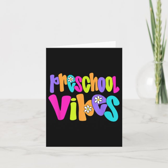 Carte Vibes D'Enfant Enseignant Étudiant Drôle Retour À  (Devant)