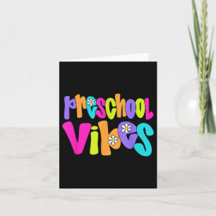 Carte Vibes D'Enfant Enseignant Étudiant Drôle Retour À