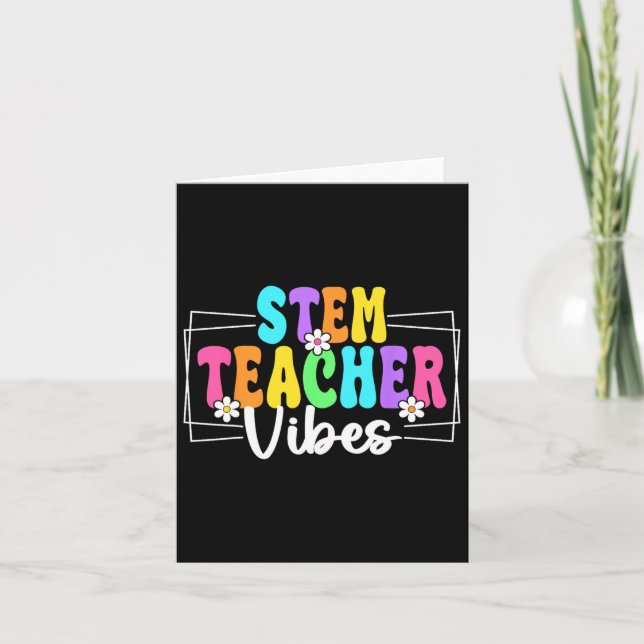 Carte Vibes des profs de STEM Retour à l'école Enseignan (Devant)
