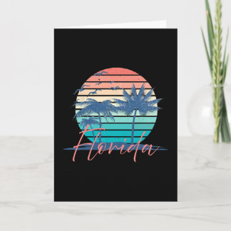 Carte Vibes d'été rétro de Floride sur la plage au couch