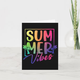 Carte Vibes d'été Retro Tropical Sunset Palm Trees Plage