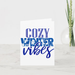 Carte Vibes d'hiver cosy xmas hommes femmes garçons drôl