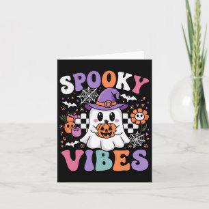 Carte Vibes éffrayant Ghost Retro Super Halloween Kids G