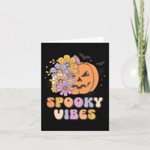 Carte Vibes éffrayantes Costume Citrouille Halloween Ret