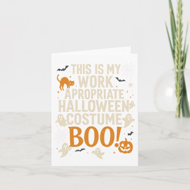 Carte Vibes éffrayantes Retro Ghost Coquette Bow Hallowe (Devant)