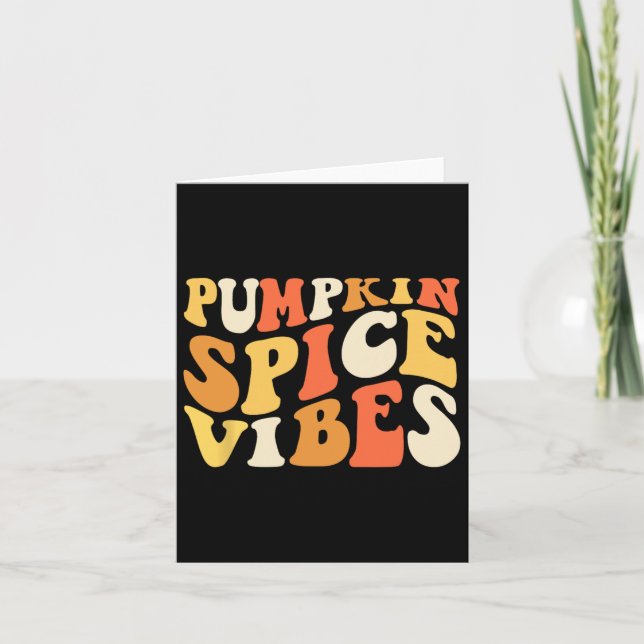 Carte Vibes Épice de Citrouille Rétro Vibes d'Automne  (Devant)