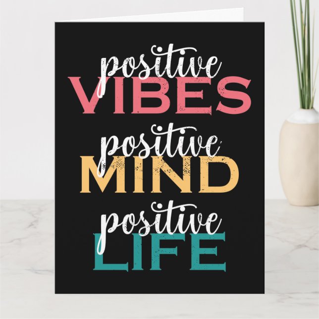Carte Vibes positives Esprit positif Vie positive (Devant)