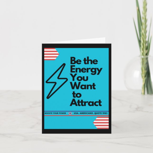 Carte Vibes Positives Soit L'Énergie Que Vous Voulez Att (Devant)