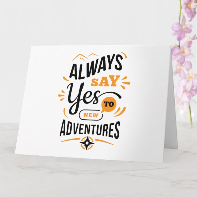 Carte Vibes positives - Toujours dire OUI aux nouvelles  (Orchidée)