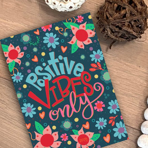 Carte Vibes Positives Uniquement Fun Floral Joyeux Inspi
